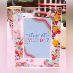 celebrate every day confetti photo frame
